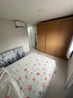 Uma cama ou camas num quarto em Duplex casa 02 , 3 quartos , diárias de temporada