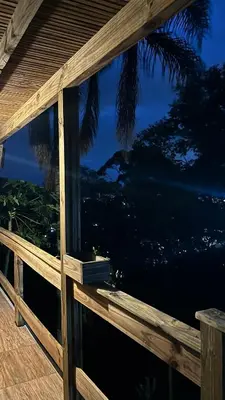 Uma varanda ou terraço em Sitio com vista panorâmica