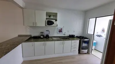 A planta de Amplo apartamento de 3 quartos a 120m da praia, com vista mar