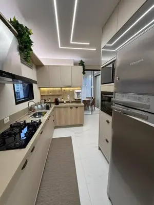 A cozinha ou kitchenette de Apartamento Novo e lindo! Próximo Mar e Shopping