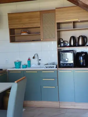 A cozinha ou kitchenette de Canto do paraíso Governador Celso Ramos Chale