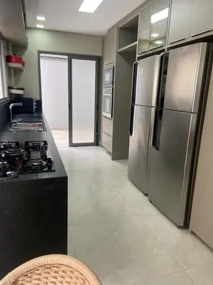 A cozinha ou kitchenette de Apartamento 25 metros do mar