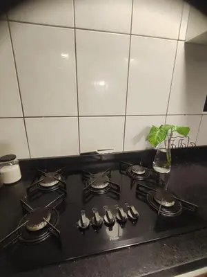 A cozinha ou kitchenette de Casa A-Mar-Elos 500m Praia Estaleirinho
