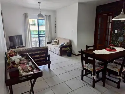 Uma área de estar em Apartamento vista para o mar - Praia do Mariscal