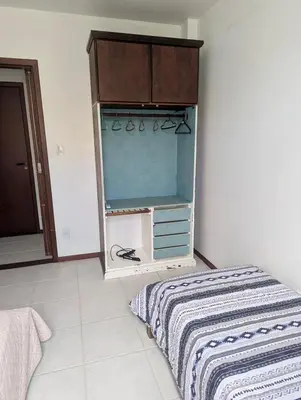 Uma cama ou camas num quarto em Apartamento vista para o mar - Praia do Mariscal