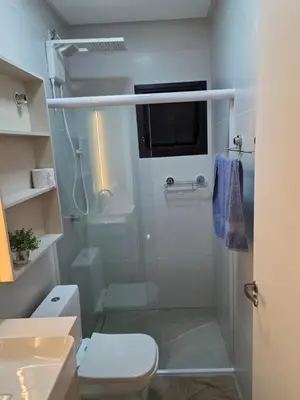 Uma casa de banho em Flat aconchegante