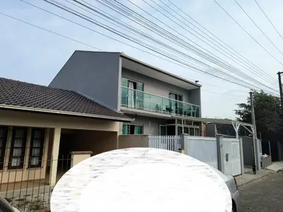 A planta de Casa 4 Qts Ar e Gourmet em Perequê 600m do mar