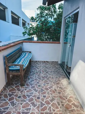 Uma varanda ou terraço em Apto 01 canto grande