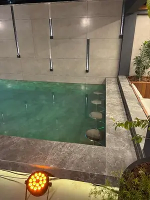 A piscina em ou perto de Flat Completo Meia Praia com piscina, área kids, sauna, próximo da praia e do Pier