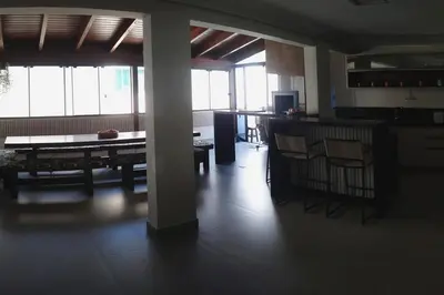 A cozinha ou kitchenette de apartamento Aconchegante 100 metros do mar