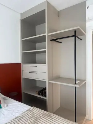 Uma cama ou camas num quarto em Cobertura duplex com jacuzzi e vista para 2 praias em Canto Grande