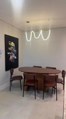 Uma área de estar em Apartamento vista mar na Praia de Palmas
