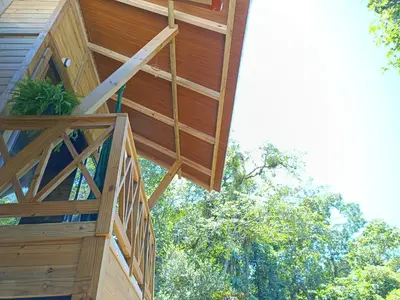 Uma varanda ou terraço em Cabana Rústica Mariscal - Canto do Marfim