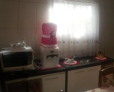A cozinha ou kitchenette de 500 metros da praia