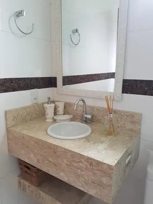 Uma casa de banho em Casa de Praia Aconchegante
