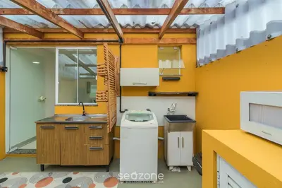 A planta de Sobrado com 2 suítes em Perequê BFJ0506