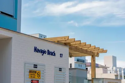 O edifício onde o apartamento está situado