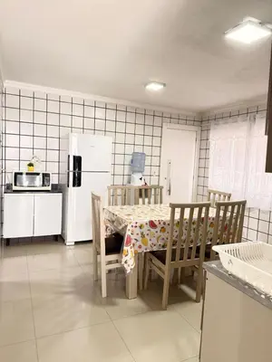 A cozinha ou kitchenette de Apto Frente Mar Bombas