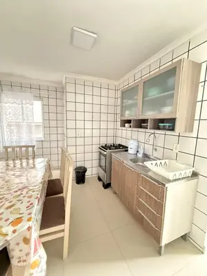 A cozinha ou kitchenette de Apto Frente Mar Bombas