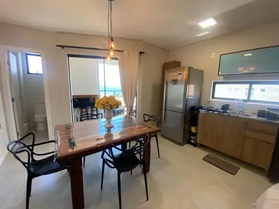 A cozinha ou kitchenette de Sea View 2 Suites Barbecue 100m from the Beach