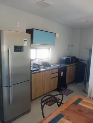 A cozinha ou kitchenette de Sea View 2 Suites Barbecue 100m from the Beach
