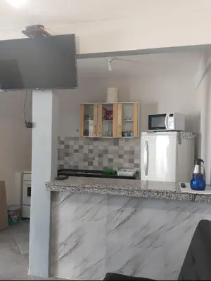 A cozinha ou kitchenette de Casa para 6 pessoas em Bombinhas-SC - Temporada