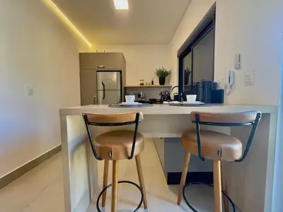 A cozinha ou kitchenette de Studio exclusivo próximo ao Indaiá Eventos