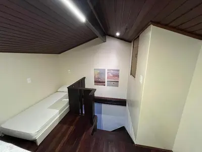 Uma cama ou camas num quarto em Casa de Praia