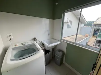 Uma casa de banho em Casa de Praia