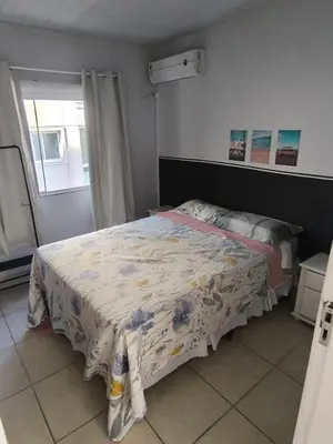 Uma cama ou camas num quarto em Cobertura com dois dormitórios 30m de Mariscal