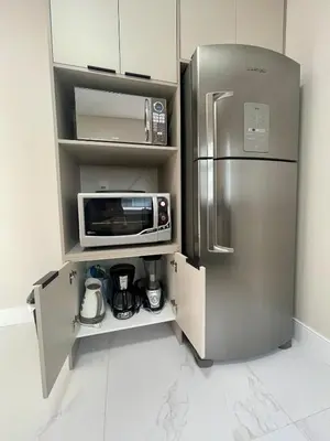 A cozinha ou kitchenette de Cobertura com vista Mar em Meia Praia Itapema