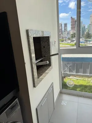 A planta de Apartamento 600mt da praia vista mar