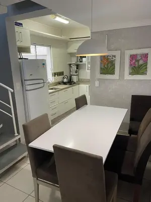 A cozinha ou kitchenette de duplex vista mar Mariscal 4 dormitórios