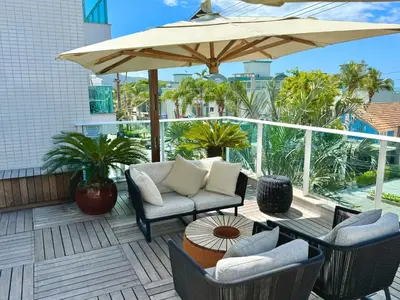 Uma varanda ou terraço em Excelente Apto no condomínio Boulevard
