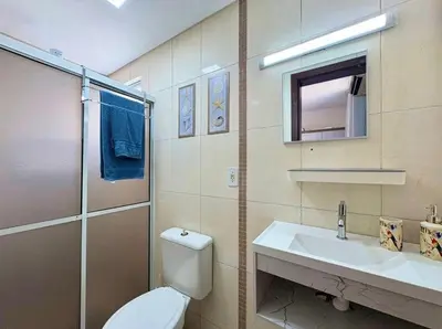 Uma casa de banho em Lá doce mar