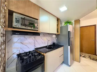 A cozinha ou kitchenette de Lá doce mar