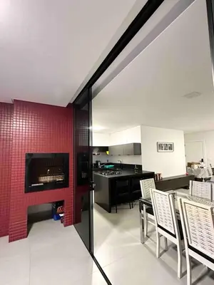 A cozinha ou kitchenette de Apartamento amplo com Churrasqueira próximo ao Hard Rock Café