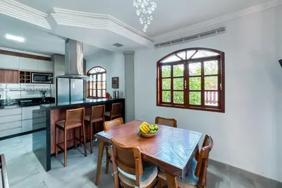 A cozinha ou kitchenette de Casa RenaPaty - Praia de Palmas