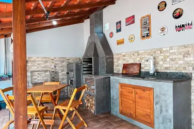A cozinha ou kitchenette de Casa RenaPaty - Praia de Palmas