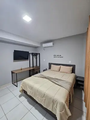 Uma cama ou camas num quarto em CASA LINDA VISTA - 3 Quartos