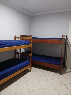 Uma cama ou camas num quarto em Apto panorâmico