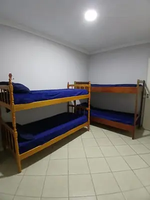 Uma cama ou camas num quarto em Apto panorâmico