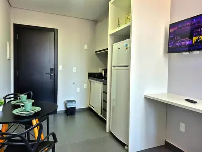 A cozinha ou kitchenette de Loft Completo & Planejado| Expocentro |CURTA236