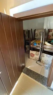 Uma ou mais camas em beliche num quarto em Casa em Mariscal 300m da praia Bombinhas