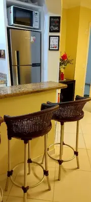 A cozinha ou kitchenette de Residencial Villa Toscana - Apartamento Bombas 100M da Praia