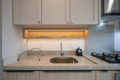 A cozinha ou kitchenette de Lindo Apartamento Condomínio com Piscina