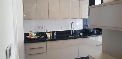 A cozinha ou kitchenette de Alto Padrão na Meia Praia com 3 Garagens, Ar e WiFi