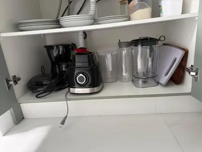 A cozinha ou kitchenette de Apto novo a 500 mt da praia