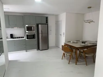 A cozinha ou kitchenette de Apto novo a 500 mt da praia
