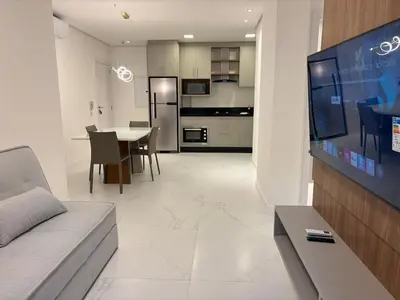 A cozinha ou kitchenette de Vista Mar, Apto Novo c/ Garagem e Churrasqueira
